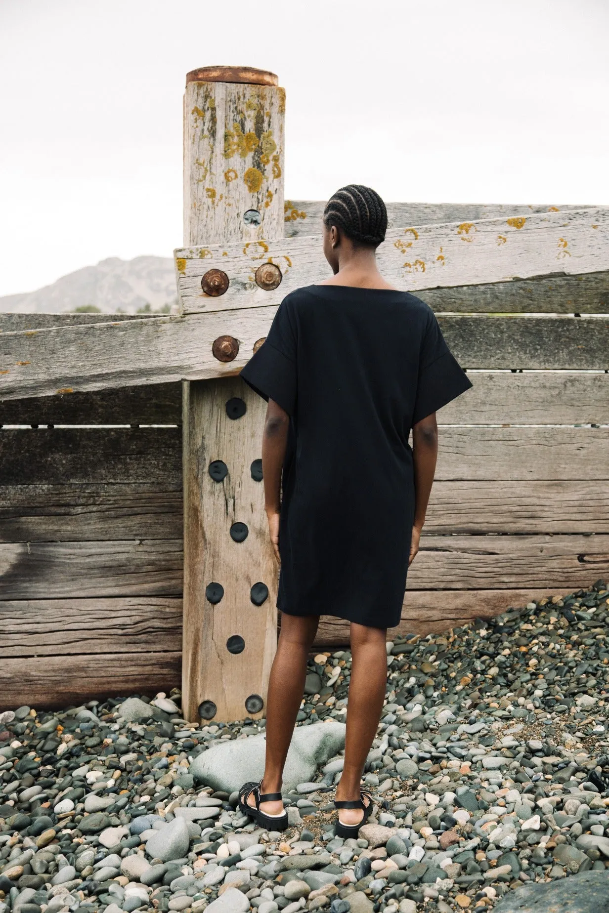 Toba Organic Cotton Dress in Black