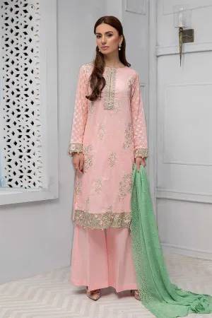 Traditional Eid dress Pakistani in lavish peach color # P2230
