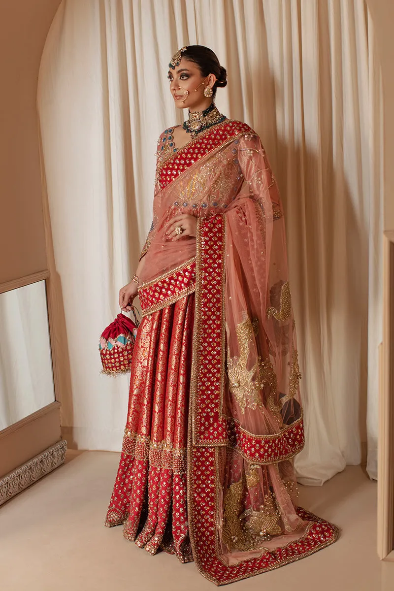 Traditional Pishwas and Dupatta Pakistani Bridal Dress