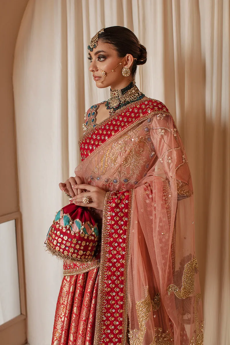 Traditional Pishwas and Dupatta Pakistani Bridal Dress