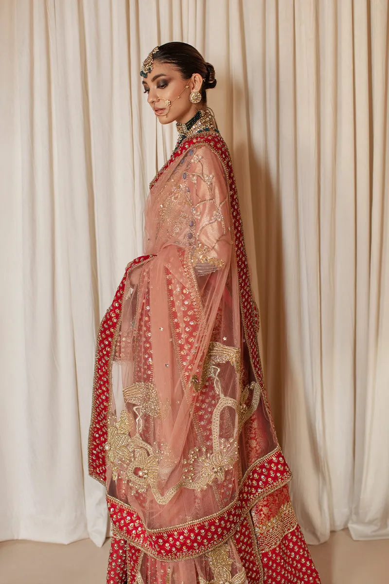 Traditional Pishwas and Dupatta Pakistani Bridal Dress