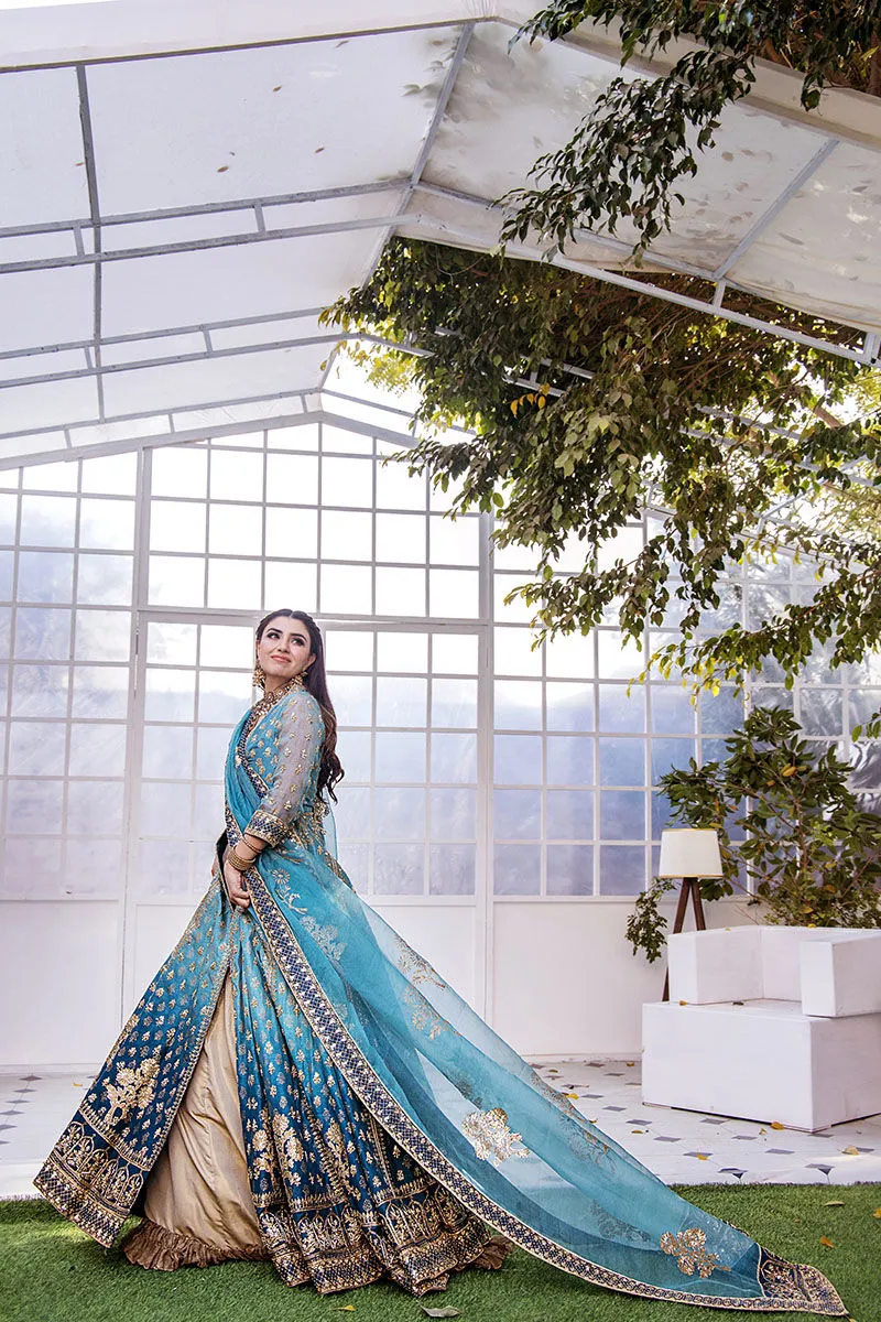 Traditional Pishwas Frock with Lehenga Dupatta Dress