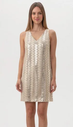 Trina Turk Glitterati Dress - Gold Multi