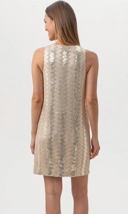Trina Turk Glitterati Dress - Gold Multi