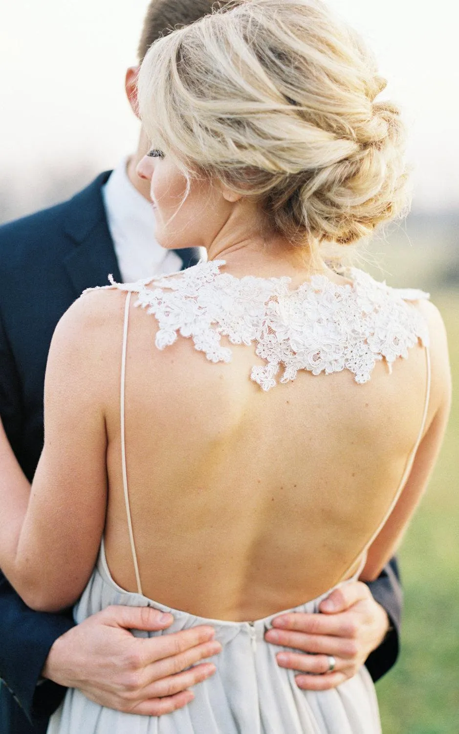 V-Neck Sleeveless Backless Long Chiffon Wedding Dress With Ruching-711089