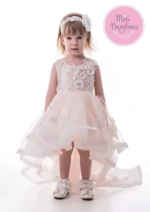 Valencia Blush High Low Dress in Size 7-8