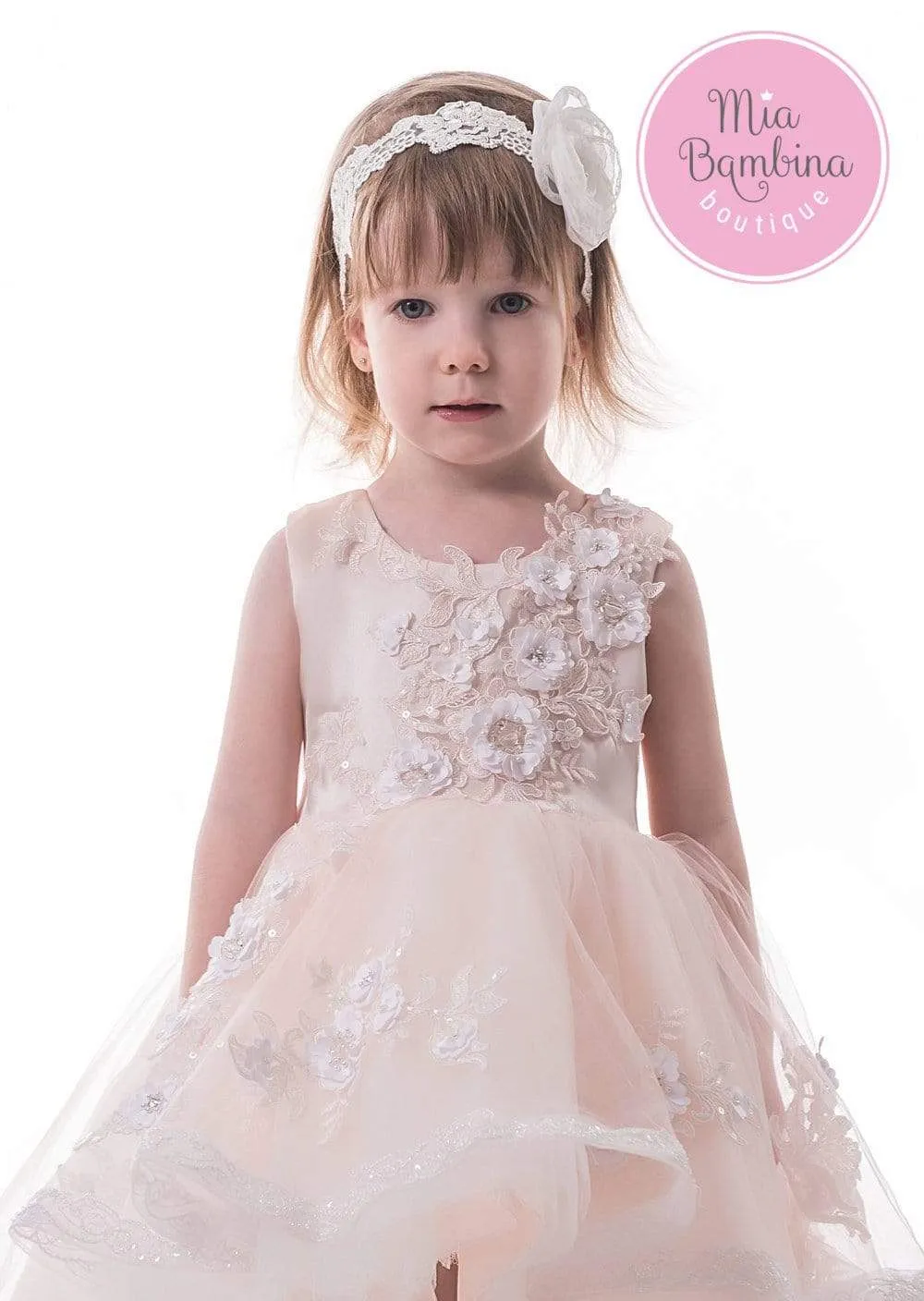 Valencia Blush High Low Dress in Size 7-8