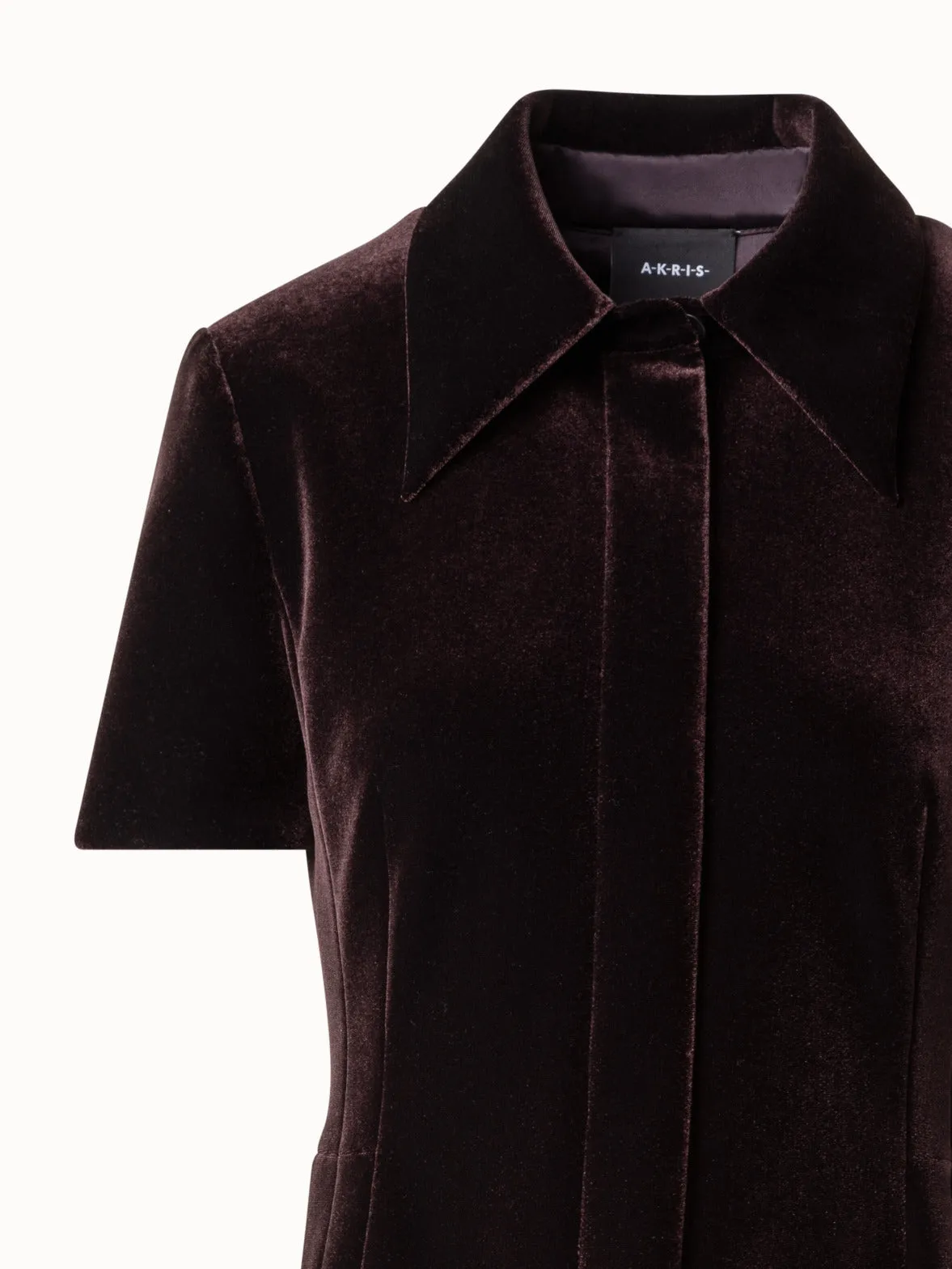Velvet Neoprene Short Dress