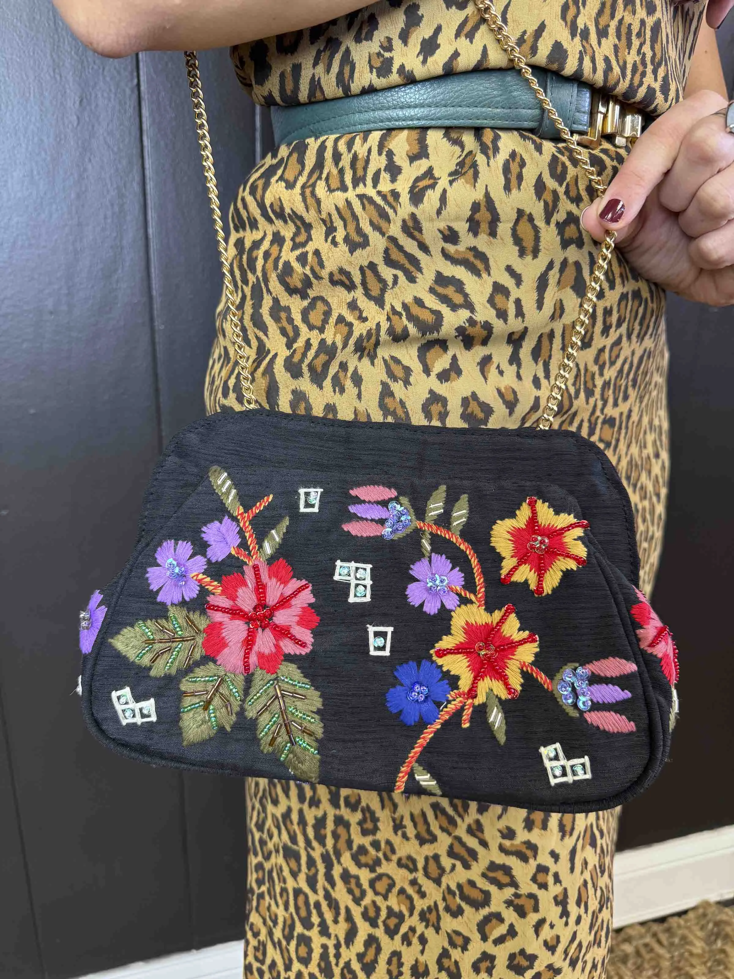 Vintage Marco Avanè Embroidered Handbag