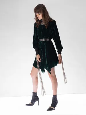 Viridian Short Asymmetric Dress