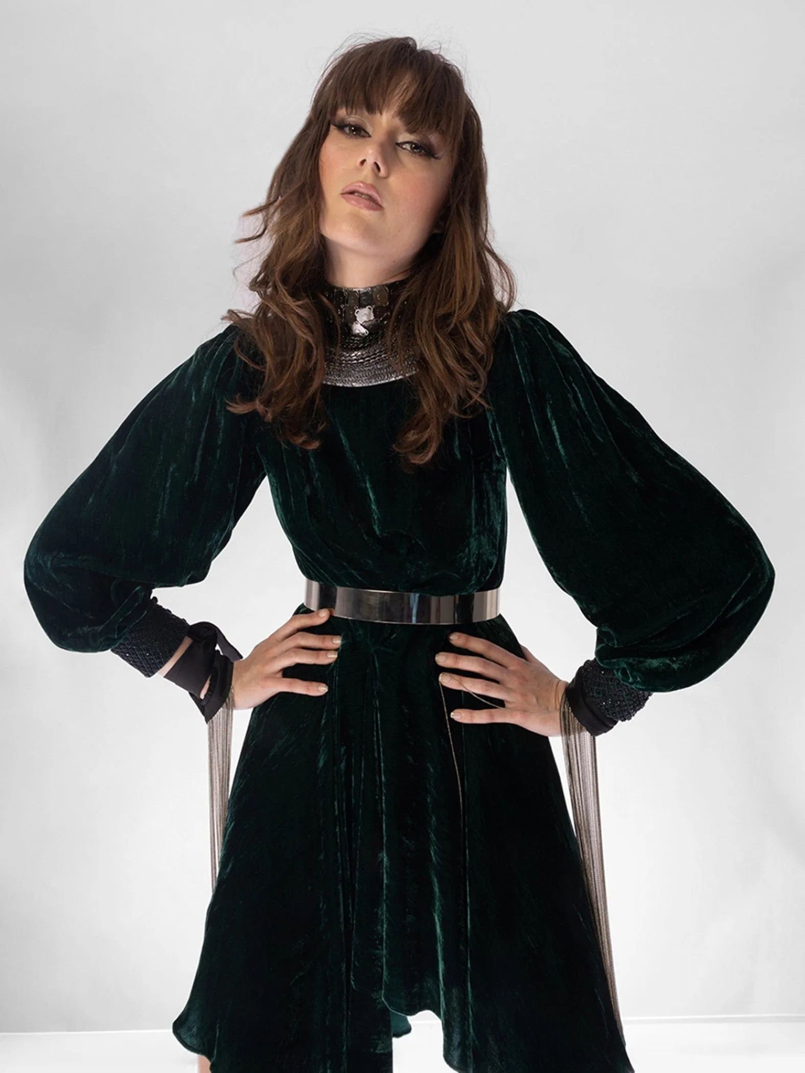 Viridian Short Asymmetric Dress