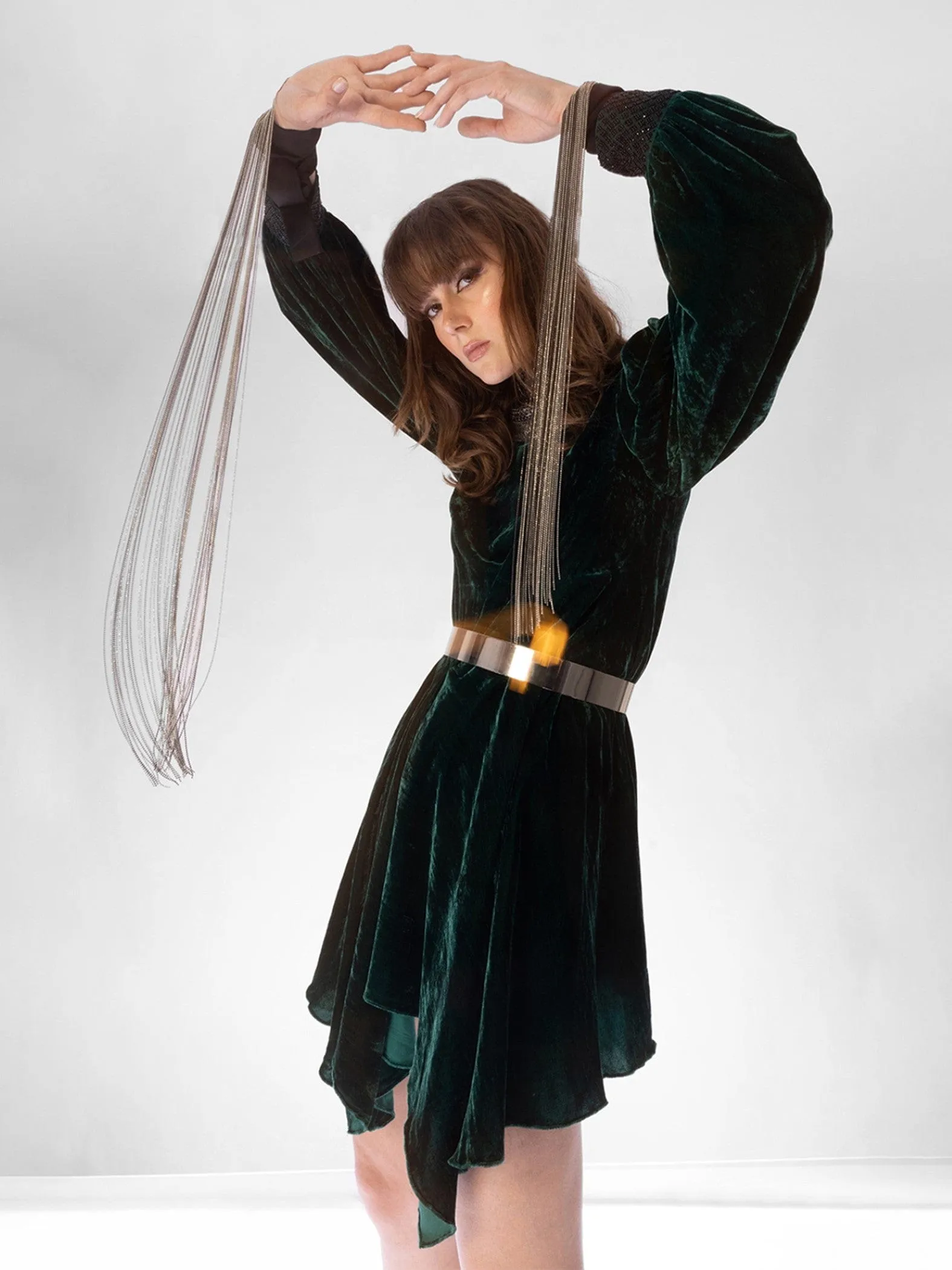 Viridian Short Asymmetric Dress