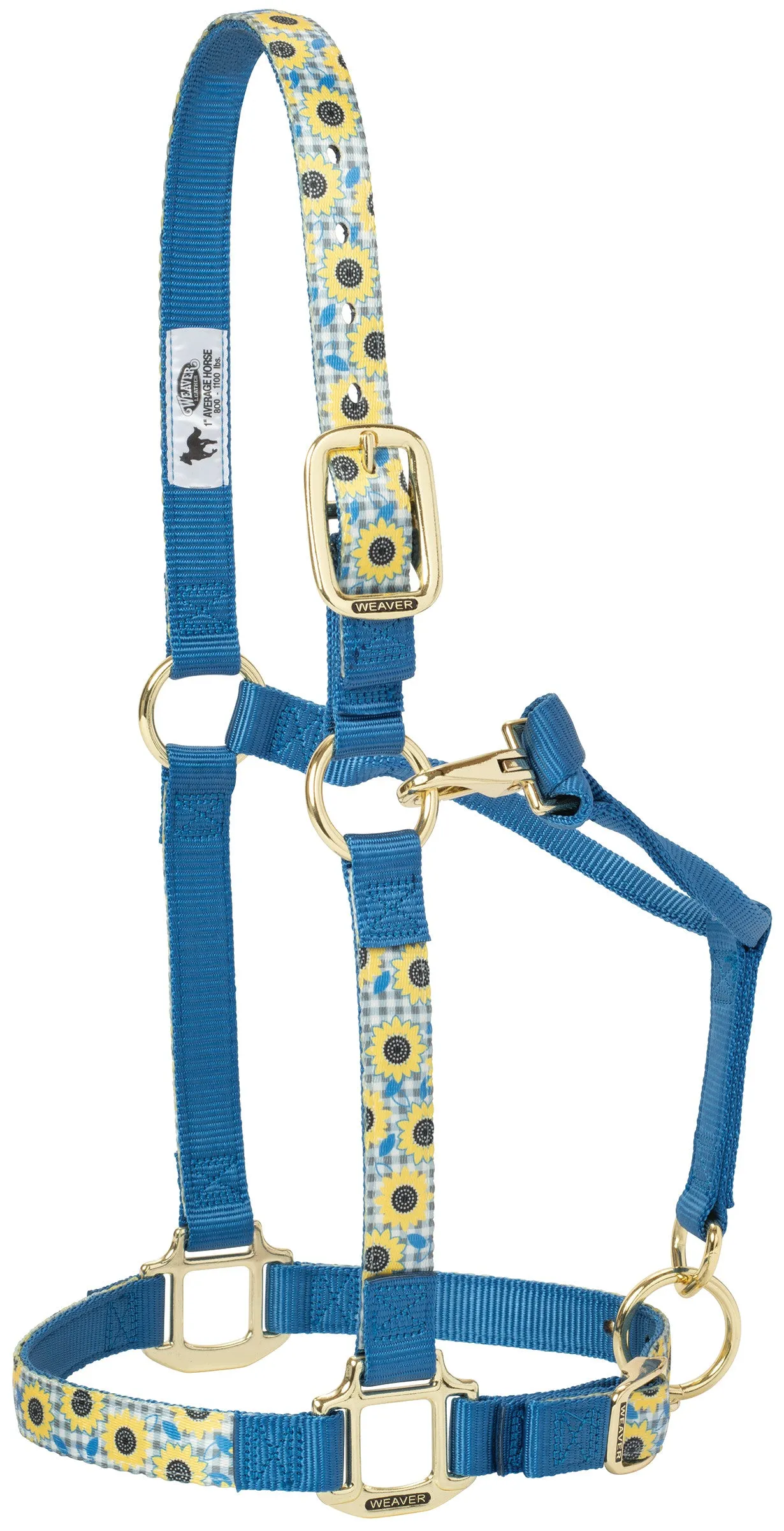 Weaver Small Adjustable Patterned Nylon Horse Halter (Multiple Pattern Options)