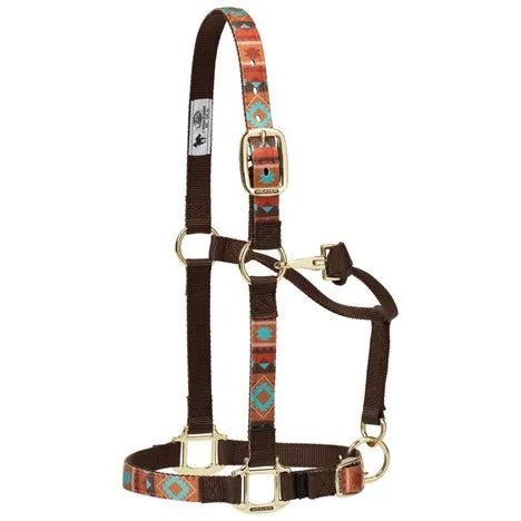 Weaver Small Adjustable Patterned Nylon Horse Halter (Multiple Pattern Options)