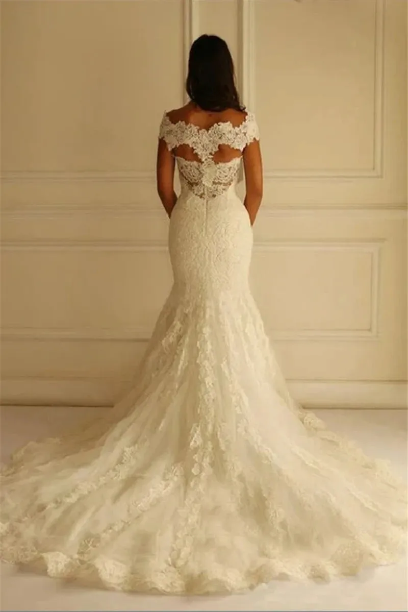 Wedding Guest Dresses: Ivory Wedding Dresses Mermaid Off The Shoulder Women