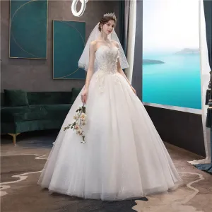 Wedding Guest Dresses: Wedding Dress Classic Strapless Wedding Gown With Train
