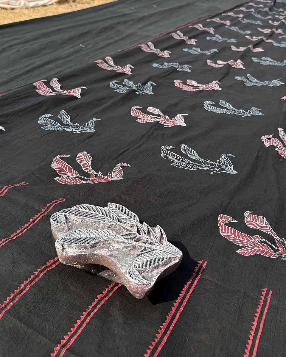 Wildflower Whispers Blockprinted Cotton Dress