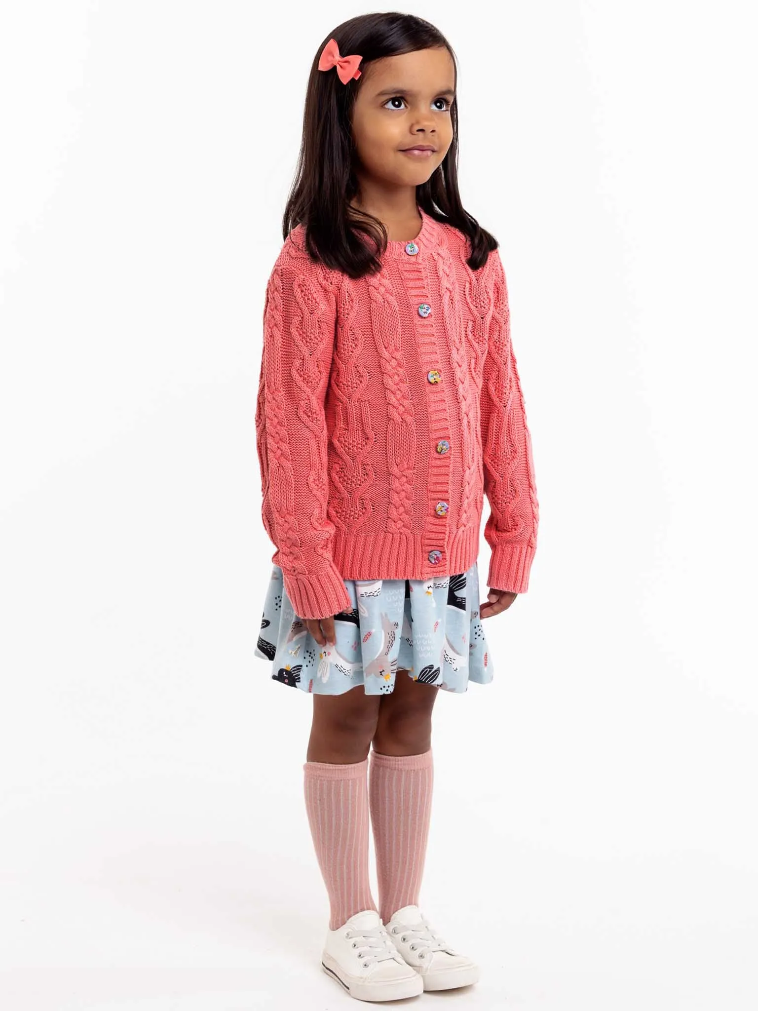 Willow Geranium Pink Cotton Cardigan