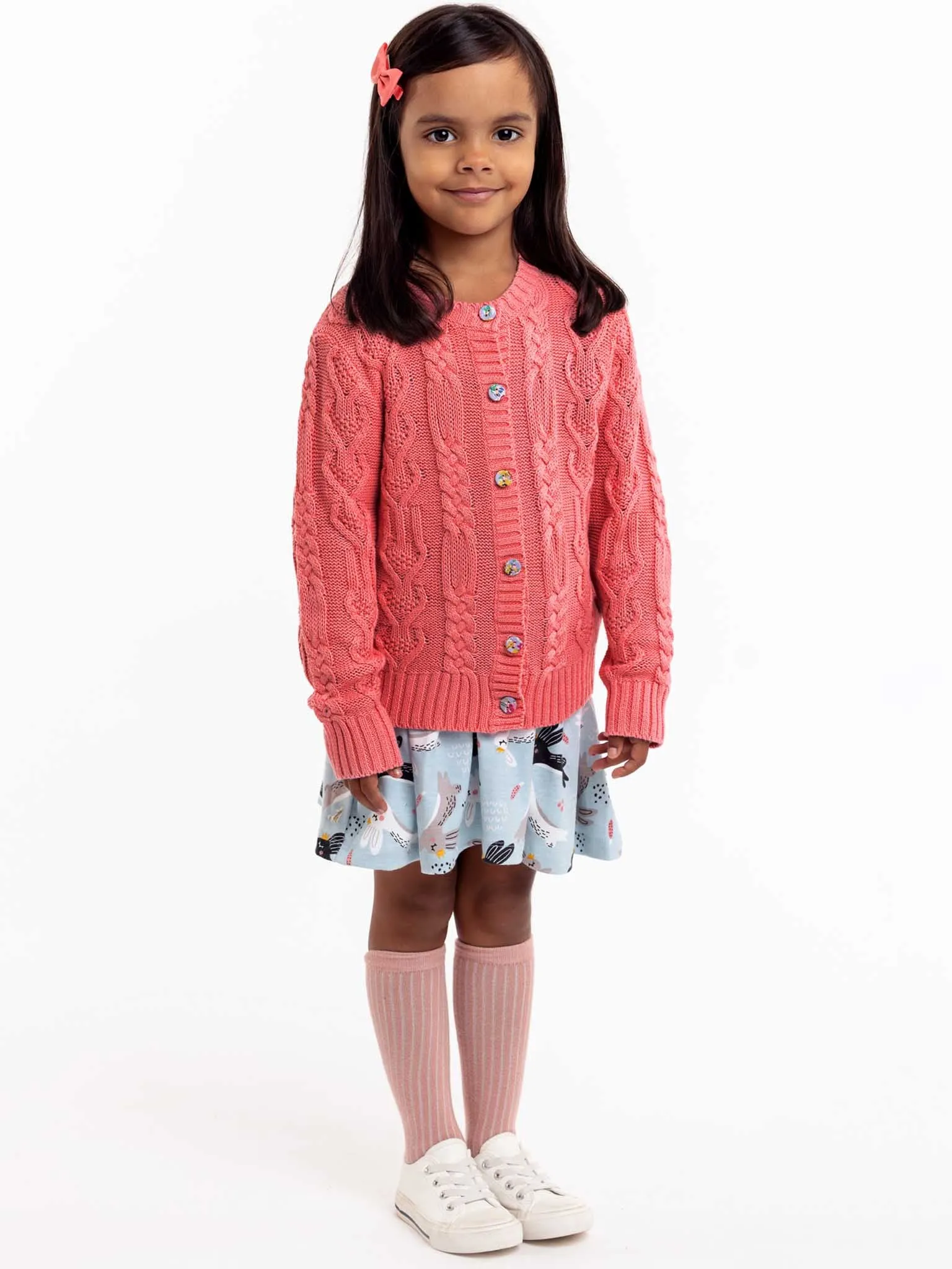 Willow Geranium Pink Cotton Cardigan