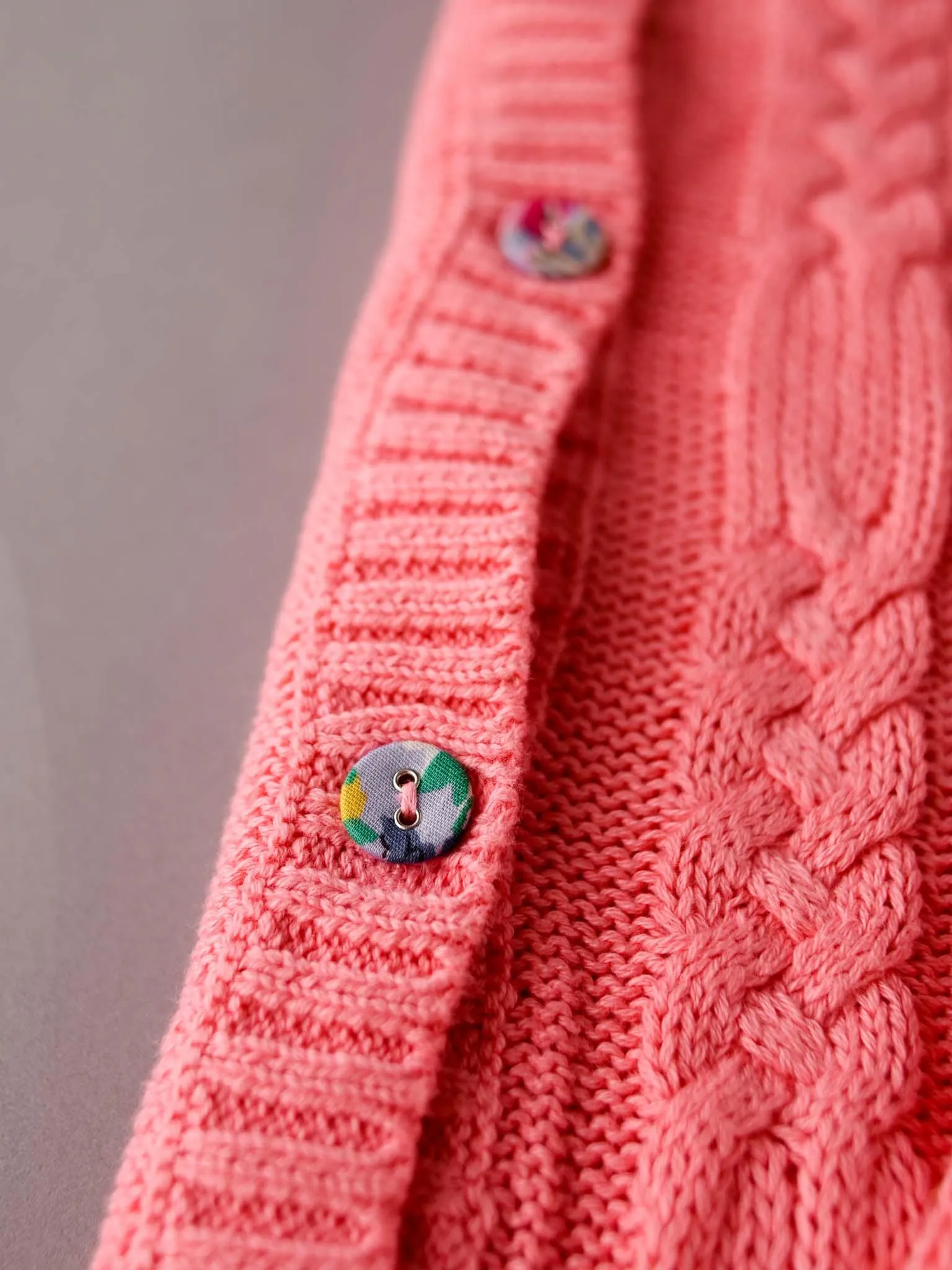 Willow Geranium Pink Cotton Cardigan