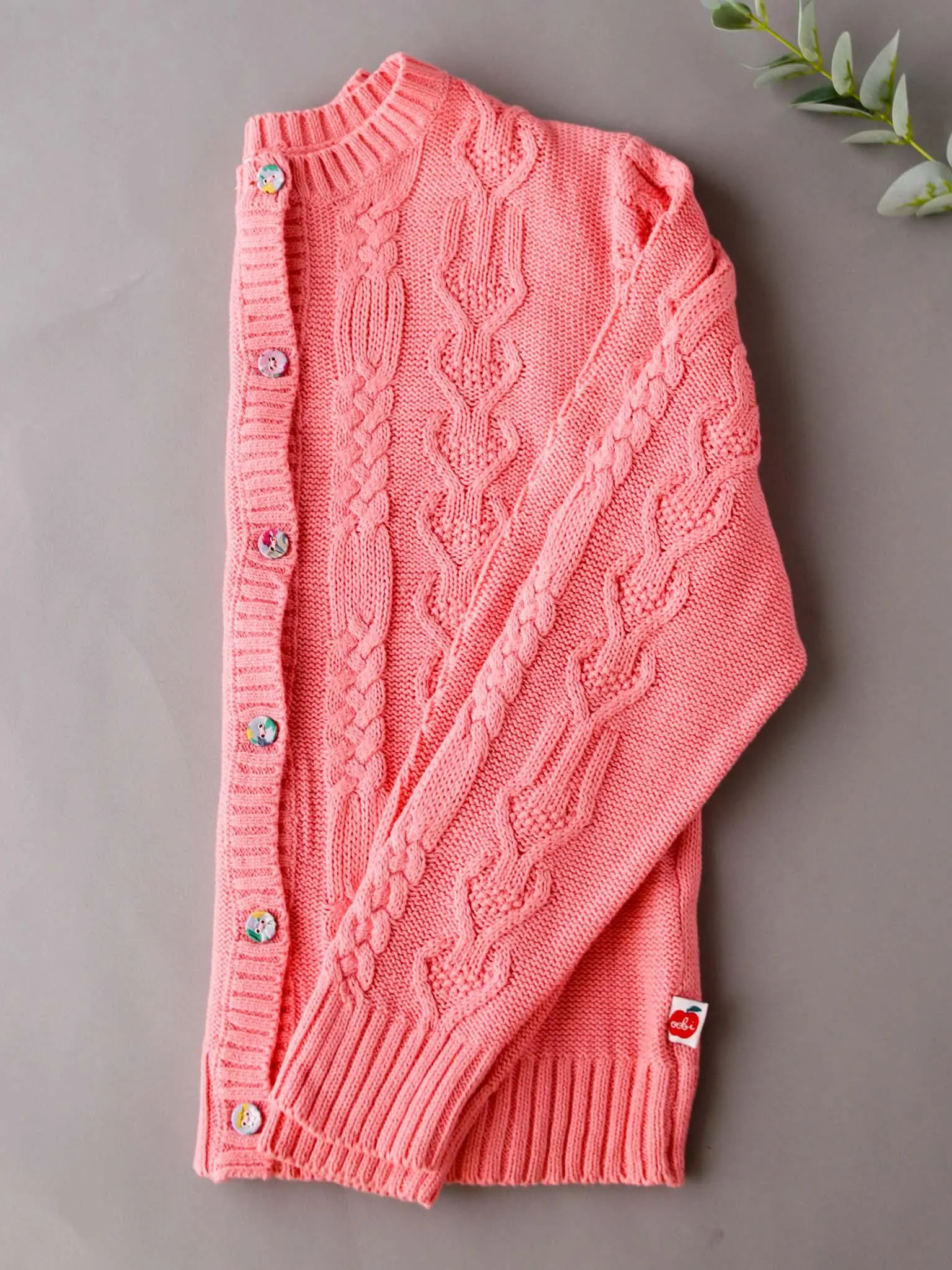Willow Geranium Pink Cotton Cardigan