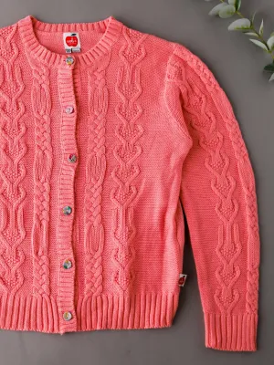 Willow Geranium Pink Cotton Cardigan