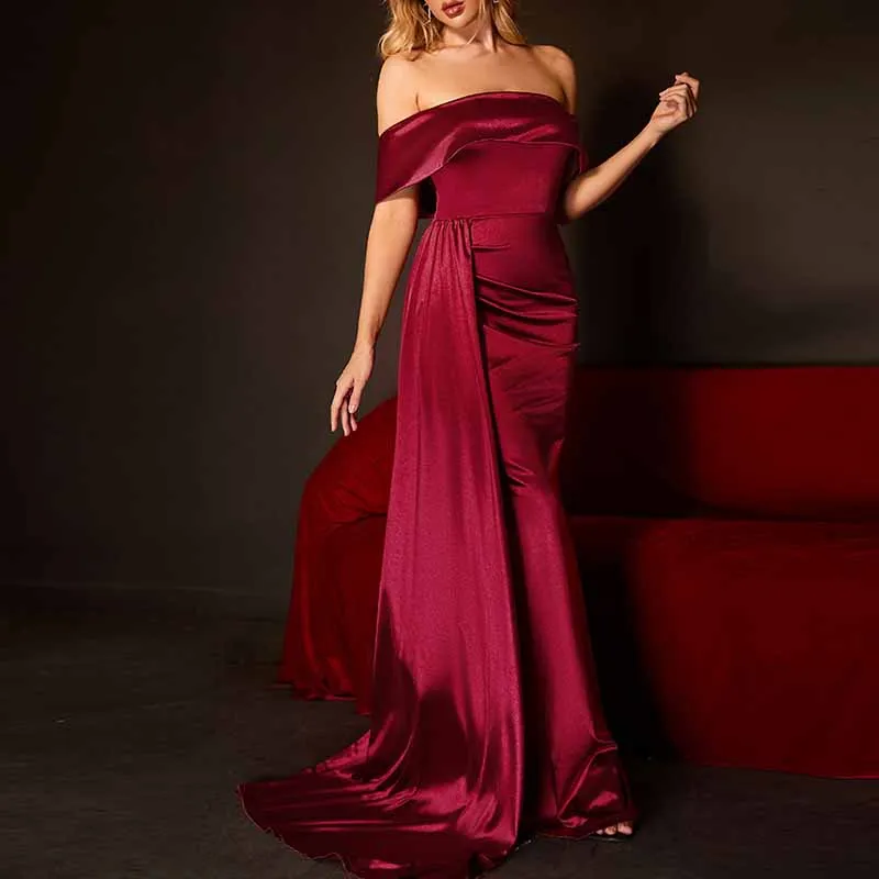 Women's Off Shoulder Mermaid Prom Dresses